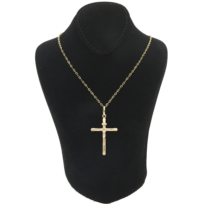 Gold Necklace (Chain with Cross Pendant) 18KT - FKJNKL18KU1002 - Image 3
