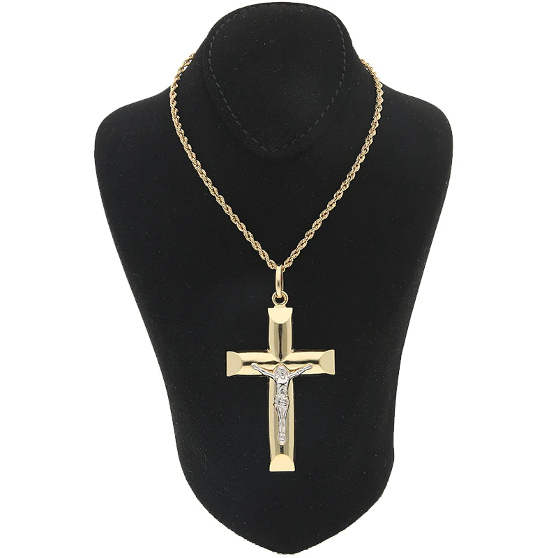 Gold Necklace (Chain with Cross Pendant) 18KT - FKJNKL18KU1010 - Image 3