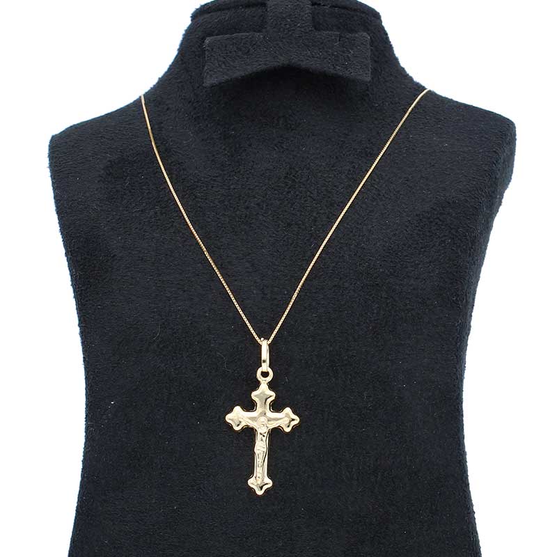 Gold Necklace (Chain with Cross Pendant) 18KT - FKJNKL18KU1030 - Image 2