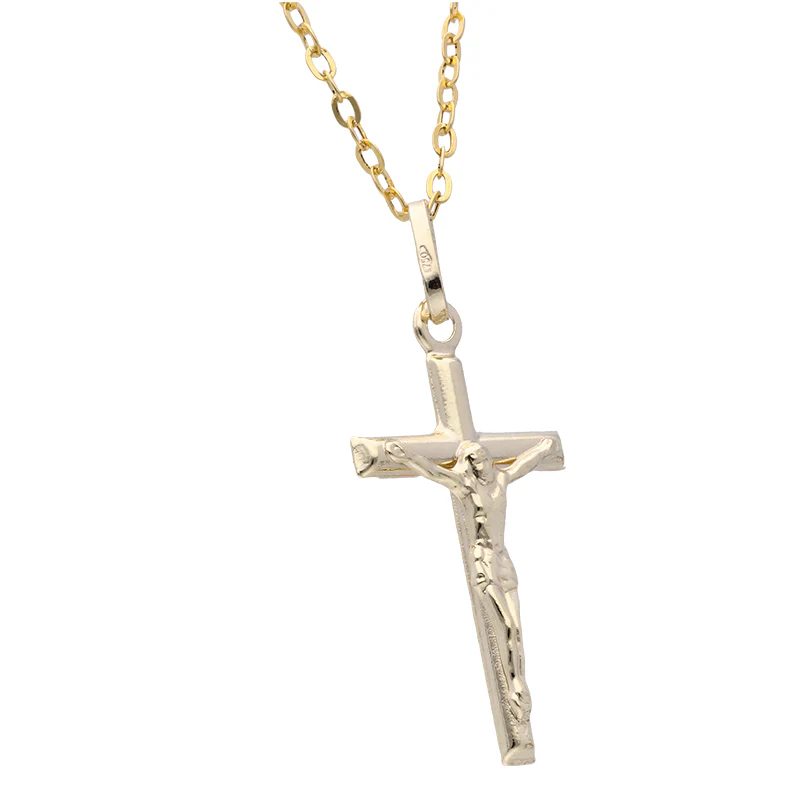 Gold Necklace (Chain with Cross Pendant) 18KT - FKJNKL18KU1063 - Image 2