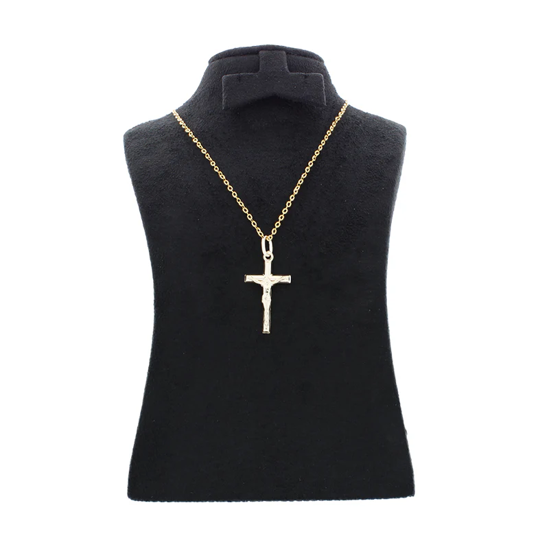 Gold Necklace (Chain with Cross Pendant) 18KT - FKJNKL18KU1063 - Image 3