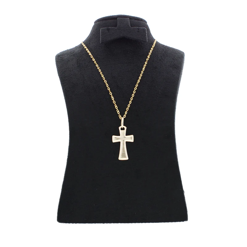 Gold Necklace (Chain with Cross Pendant) 18KT - FKJNKL18KU1064 - Image 3