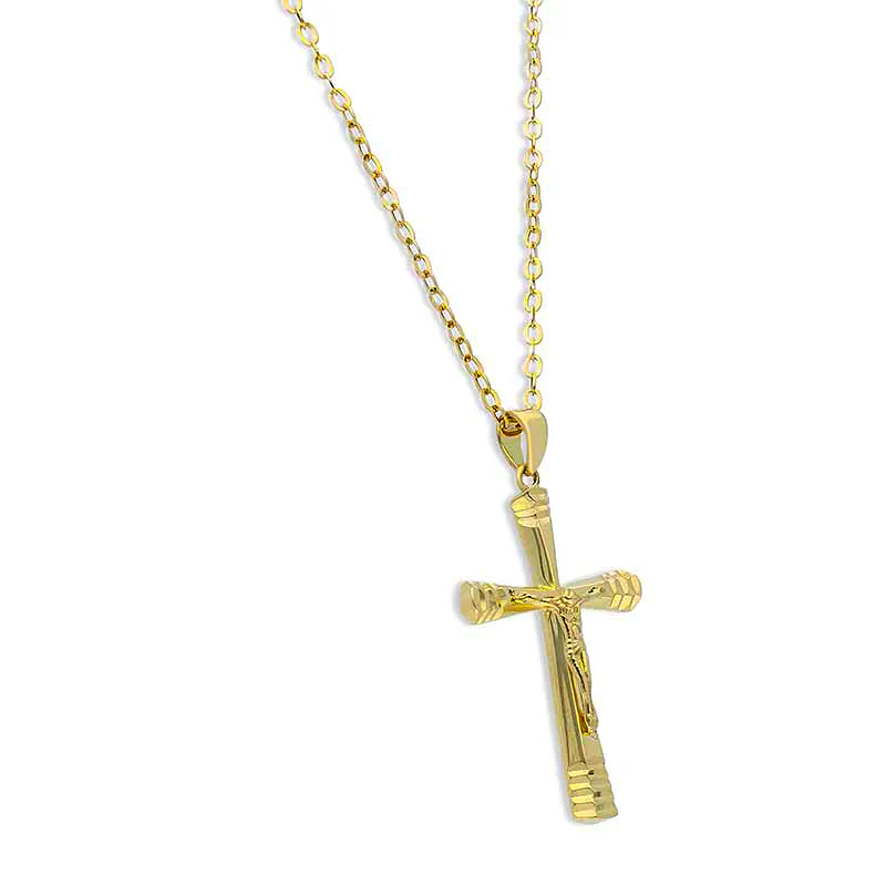 Gold Necklace (Chain with Cross Pendant) 18KT - FKJNKL18KU1136 - Image 2