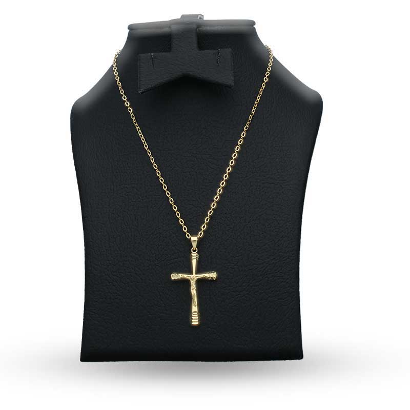 Gold Necklace (Chain with Cross Pendant) 18KT - FKJNKL18KU1136 - Image 3