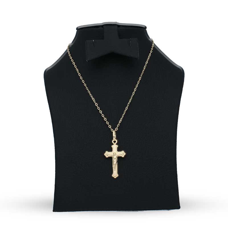 Gold Necklace (Chain with Cross Pendant) 18KT - FKJNKL18KU1152 - Image 3