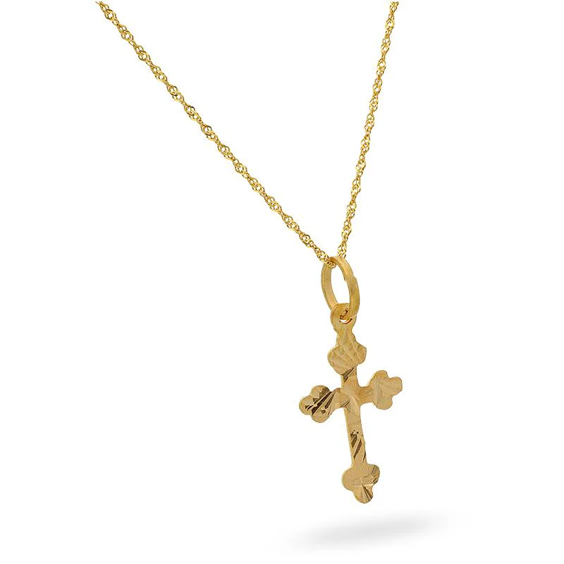 Gold Necklace (Chain with Cross Pendant) 22KT - FKJNKL22K2187 - Image 2