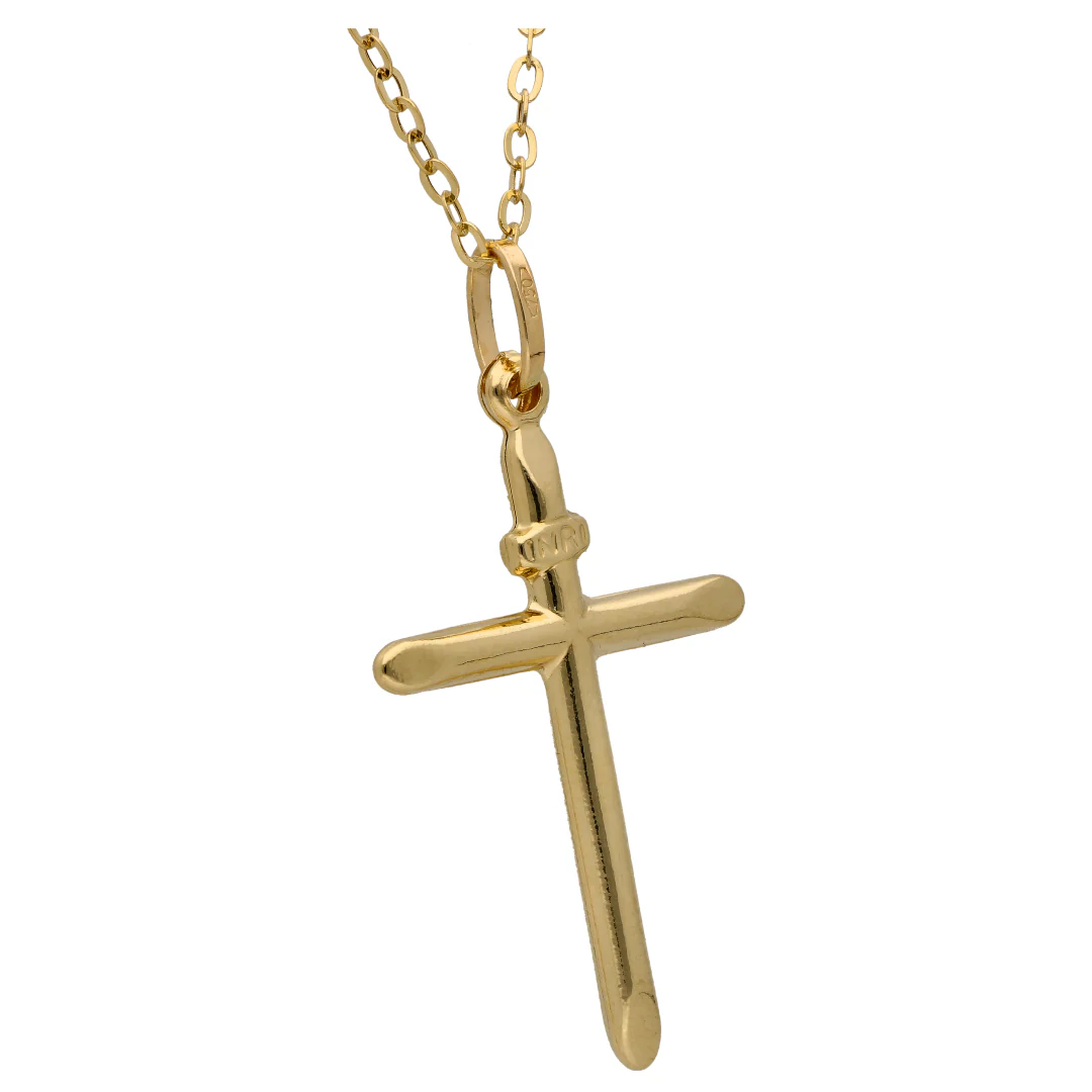 Gold Necklace (Chain with Cross Shaped Pendant) 18KT - FKJNKL18KU6618 - Image 3