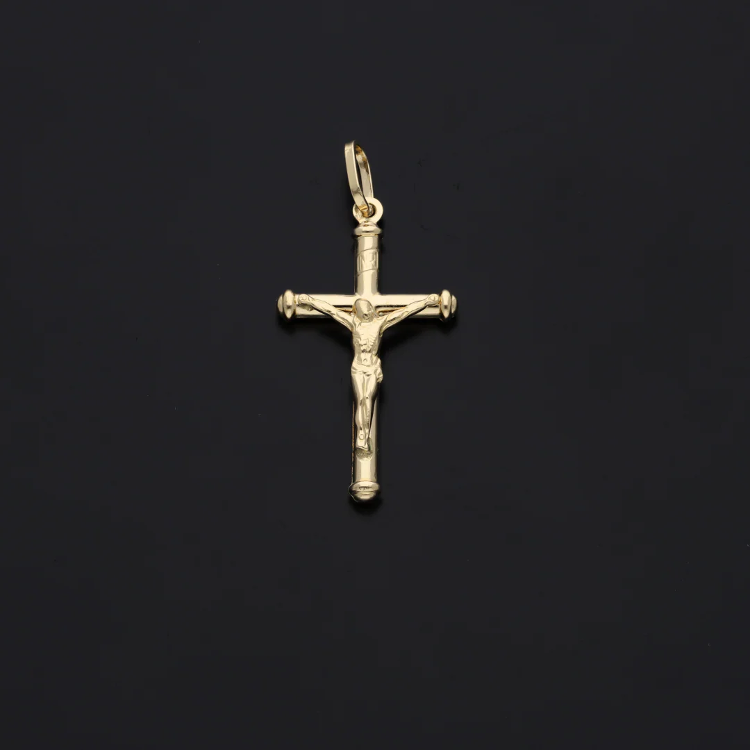 Gold Necklace (Chain with Crucifix Pendant) 18KT - FKJNKL18KU6143 - Image 2