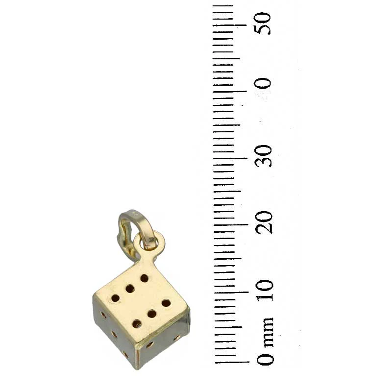 Gold Necklace (Chain with Dice Pendant) 18KT - FKJNKL18KU1098 - Image 4