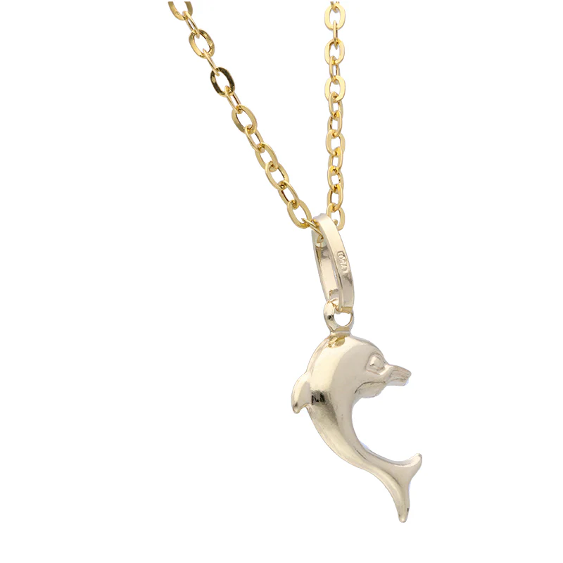 Gold Necklace (Chain with Dolphin Pendant) 18KT - FKJNKL18KU1060 - Image 2