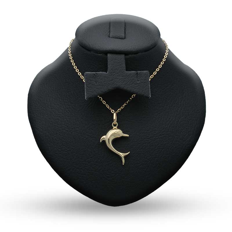 Gold Necklace (Chain with Dolphin Pendant) 18KT - FKJNKL18KU1102 - Image 3