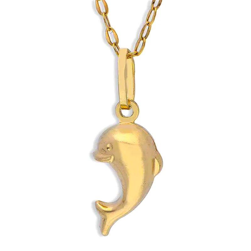 Gold Necklace (Chain with Dolphin Pendant) 18KT - FKJNKL18KU1120 - Image 2