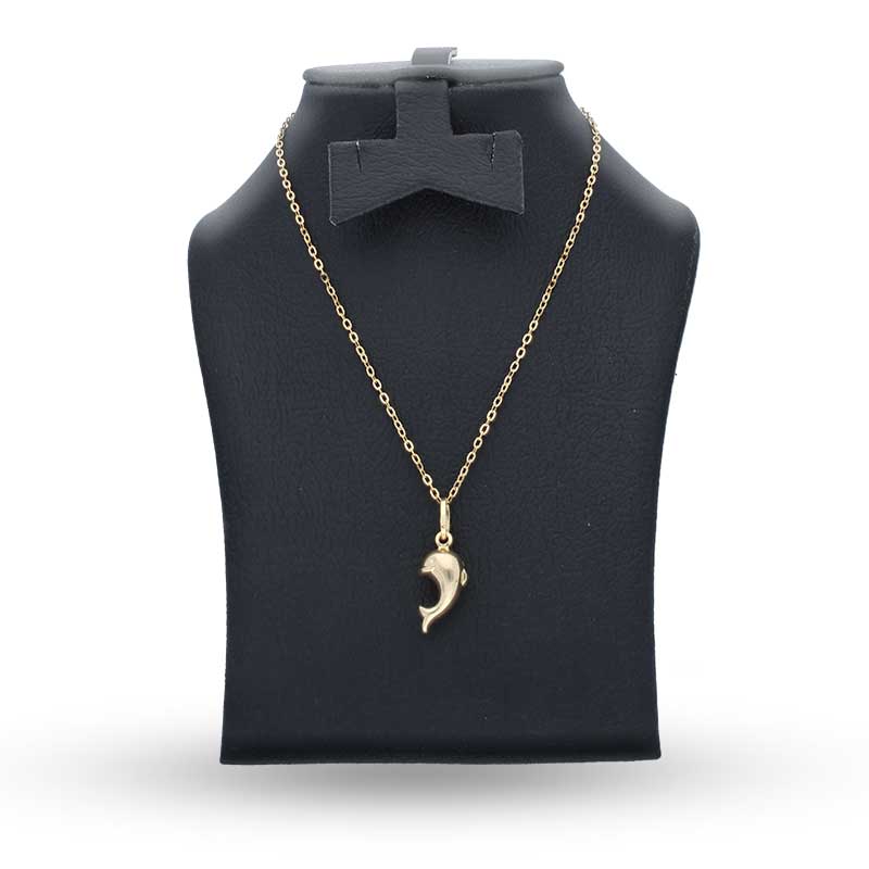 Gold Necklace (Chain with Dolphin Pendant) 18KT - FKJNKL18KU1120 - Image 3