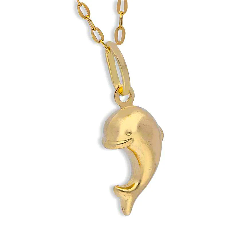 Gold Necklace (Chain with Dolphin Pendant) 18KT - FKJNKL18KU1120 - Image 4