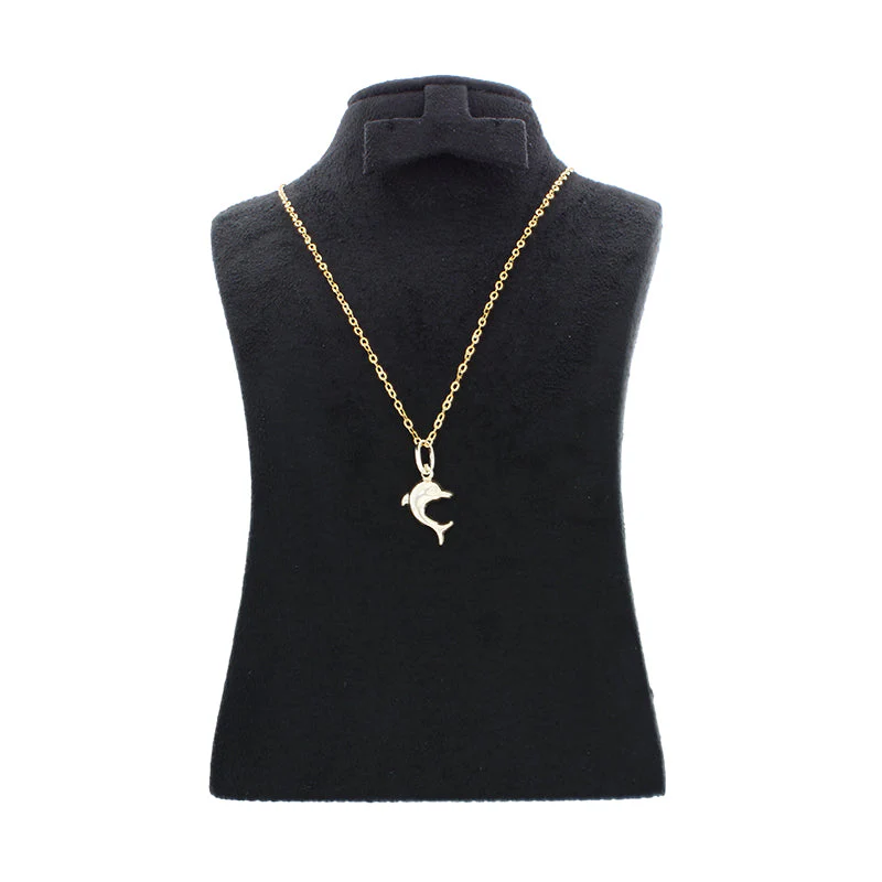 Gold Necklace (Chain with Dolphin Pendant) 18KT - FKJNKL18KU6222 - Image 3