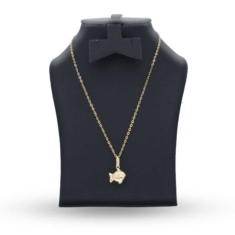 Gold Necklace (Chain with Fish Pendant) 18KT - FKJNKL18KU1118 - Image 3