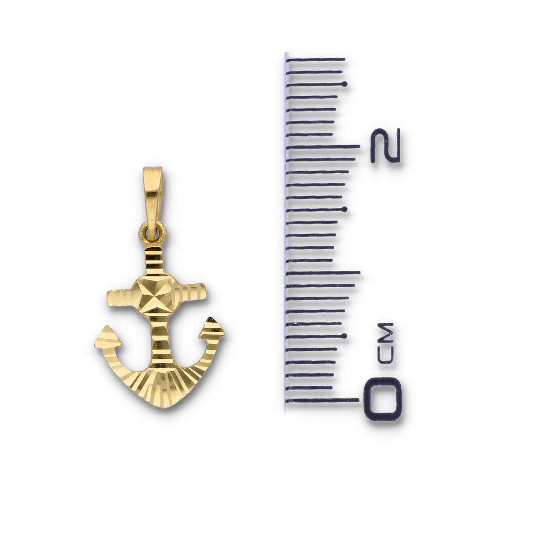 Gold Necklace (Chain with Gold Anchor Shaped Pendant) 18KT - FKJNKL18KU6128 - Image 3