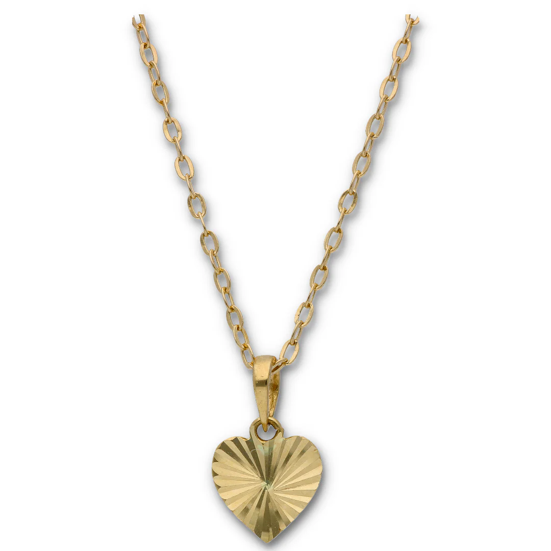 Gold Necklace (Chain with Gold Heart Shaped Pendant) 18KT - FKJNKL18KU6123 - Image 2