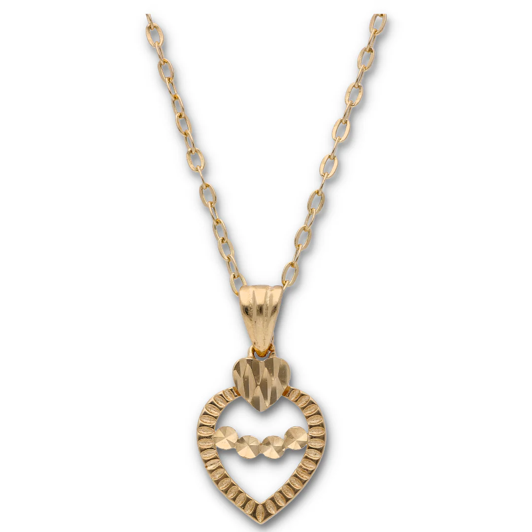 Gold Necklace (Chain with Gold Heart Shaped Pendant) 18KT - FKJNKL18KU6124 - Image 2