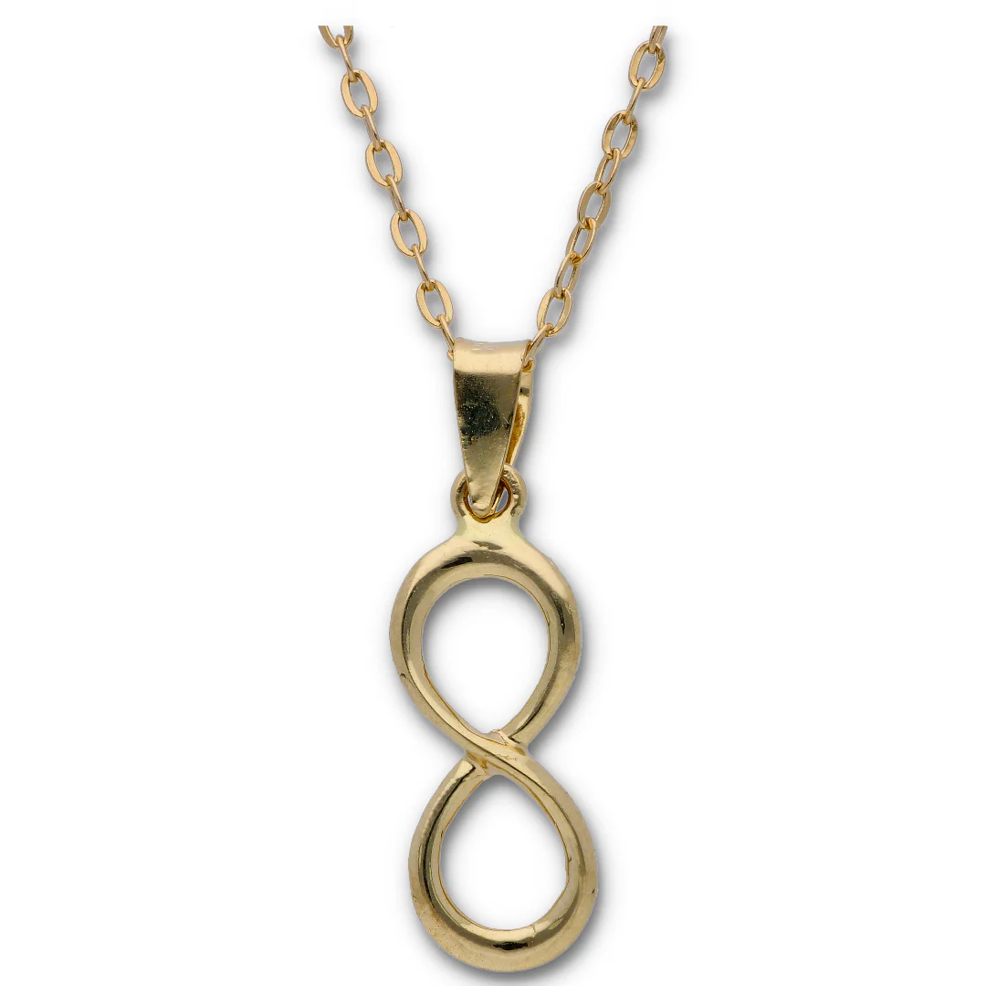 Gold Necklace (Chain with Gold Infinity Shaped Pendant) 18KT - FKJNKL18KU6127 - Image 2