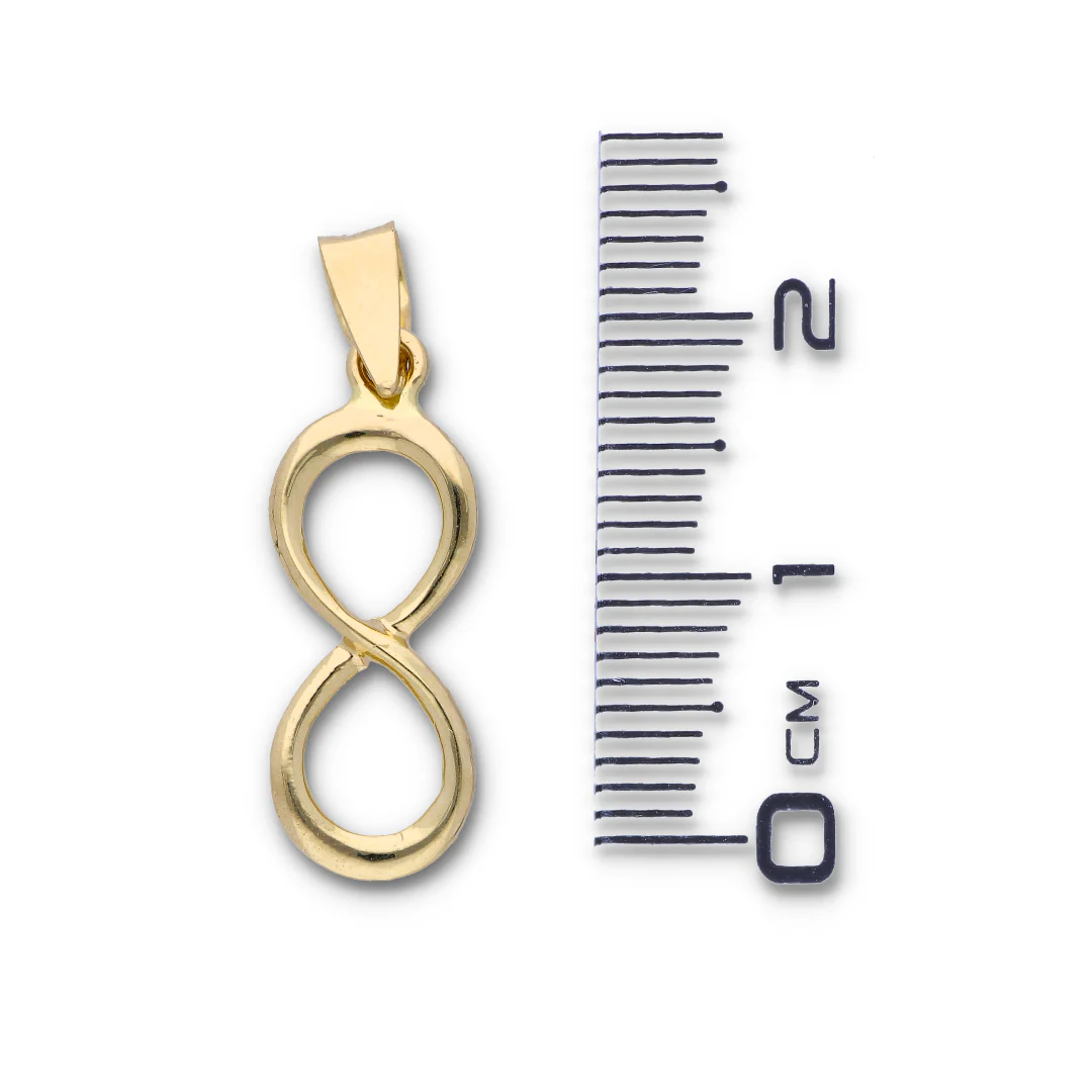 Gold Necklace (Chain with Gold Infinity Shaped Pendant) 18KT - FKJNKL18KU6127 - Image 3