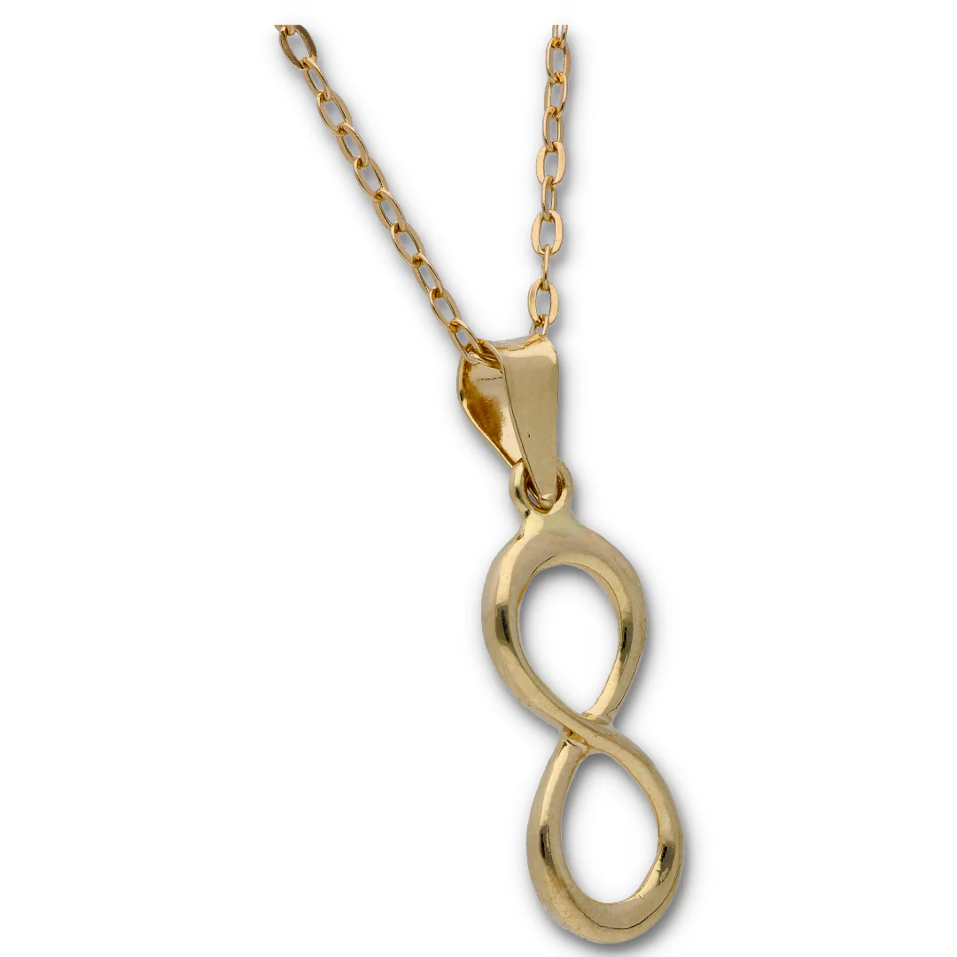 Gold Necklace (Chain with Gold Infinity Shaped Pendant) 18KT - FKJNKL18KU6127 - Image 4