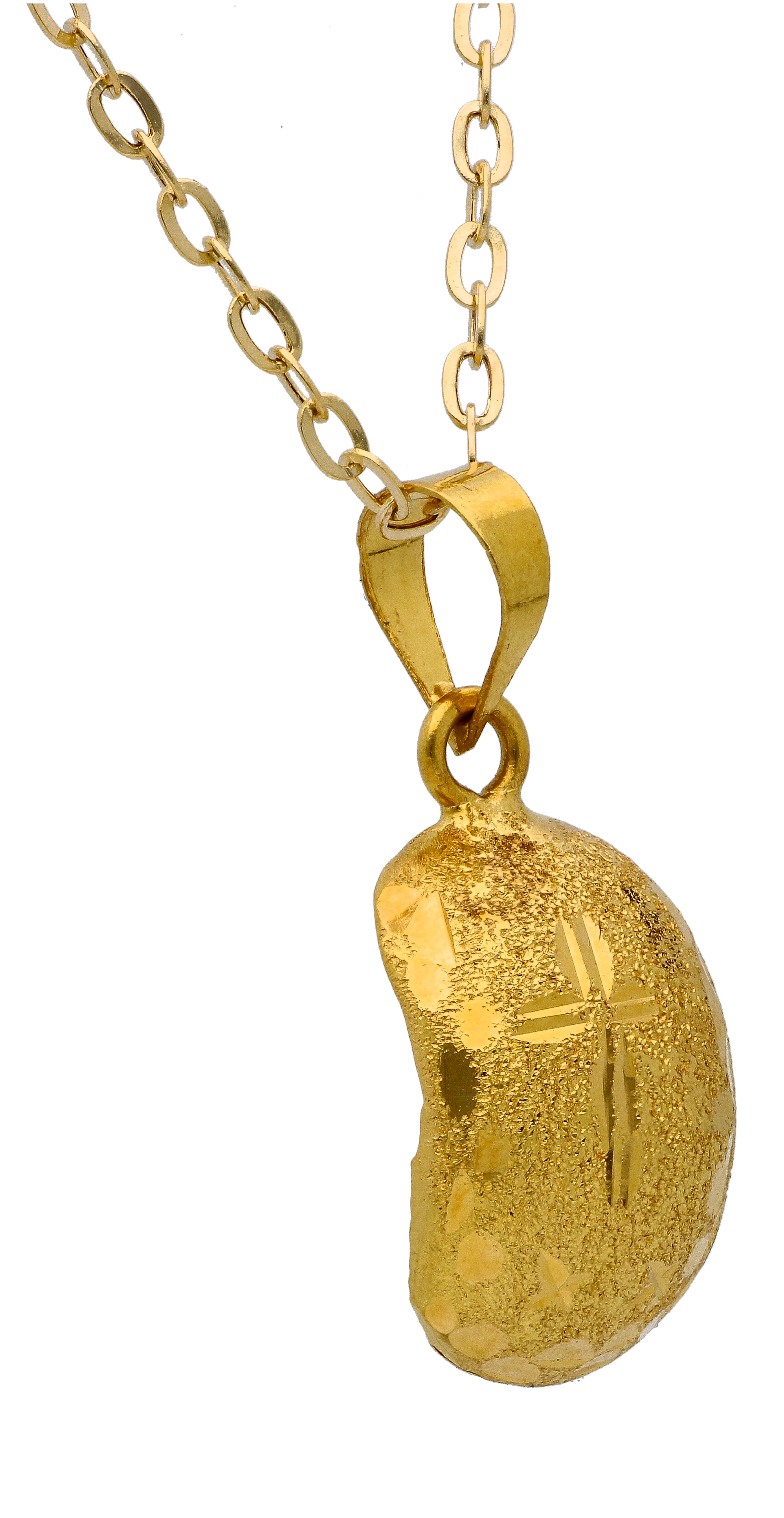 Gold Necklace (Chain with Gold Pendant) 18KT - FKJNKL18KU6292 - Image 2