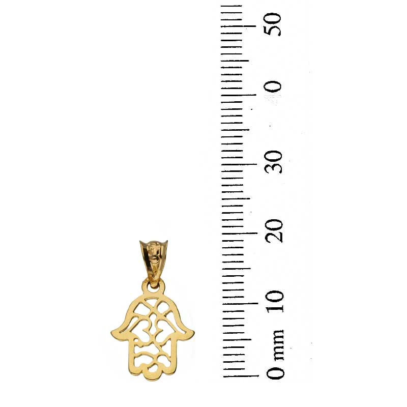 Gold Necklace (Chain with Hamsa Hand Pendant) 18KT - FKJNKL18KU1086 - Image 4