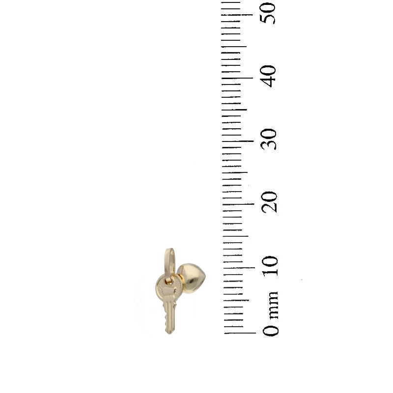 Gold Necklace (Chain with Heart and Key Pendant) 18KT - FKJNKL18KU1071 - Image 4