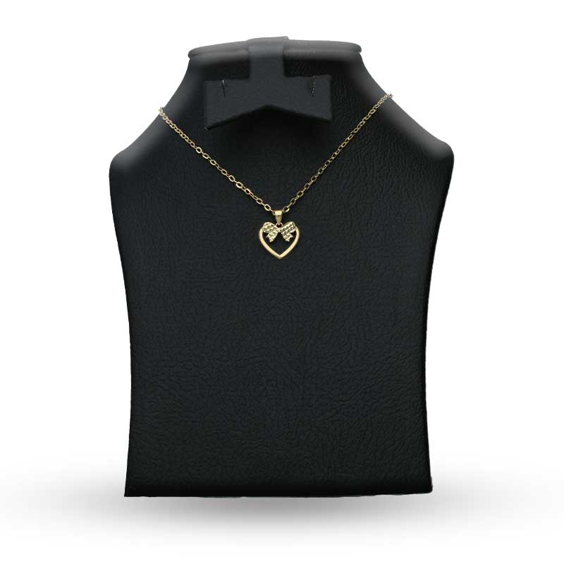 Gold Necklace (Chain with Heart Knot Pendant) 18KT - FKJNKL18KU1087 - Image 3