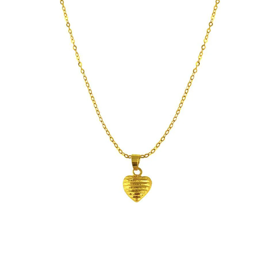 Gold Necklace (Chain with Heart Pendant) 18KT - FKJNKL1726