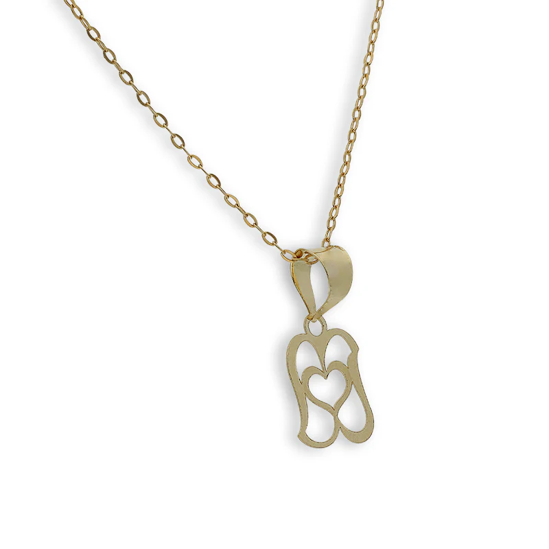 Gold Necklace (Chain with Heart Pendant) 18KT - FKJNKL18K2328 - Image 2