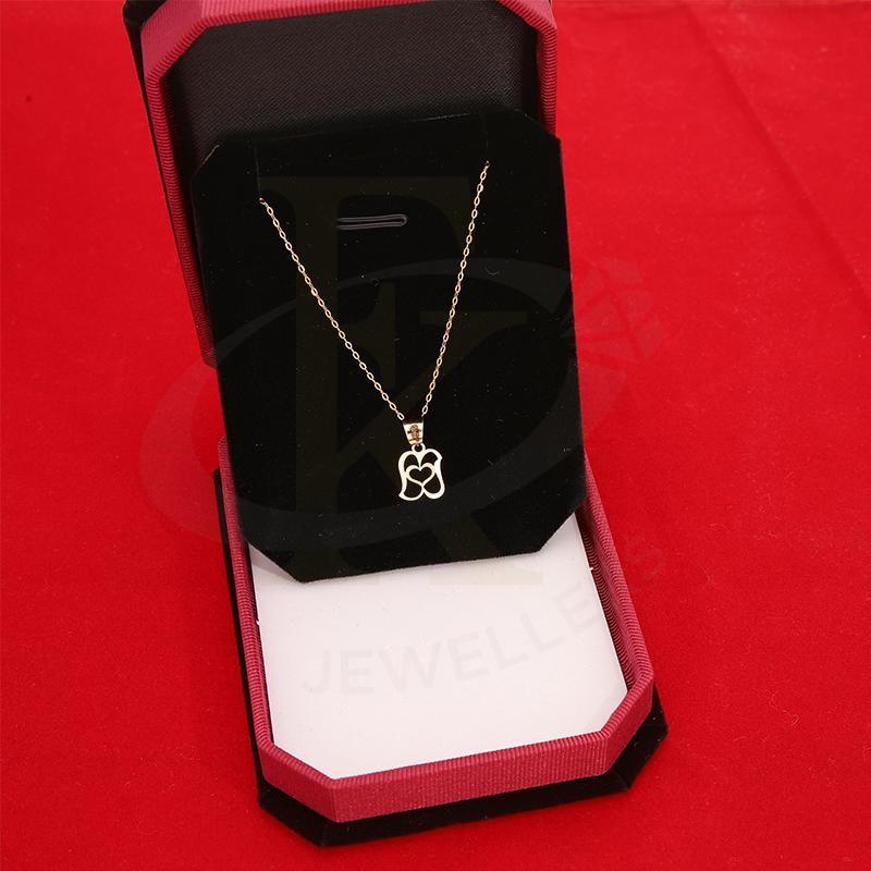 Gold Necklace (Chain with Heart Pendant) 18KT - FKJNKL18K2328 - Image 5