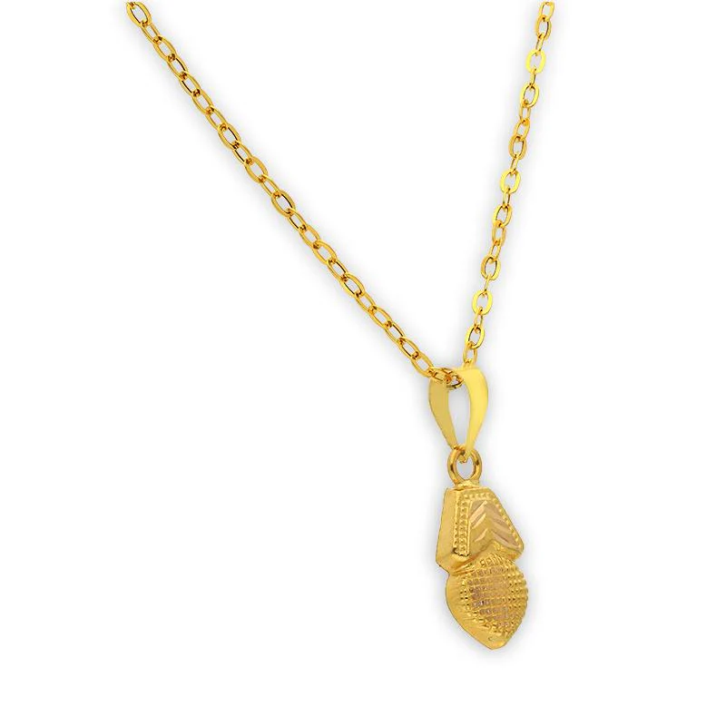 Gold Necklace (Chain with Heart Pendant) 18KT - FKJNKL18K2351 - Image 2
