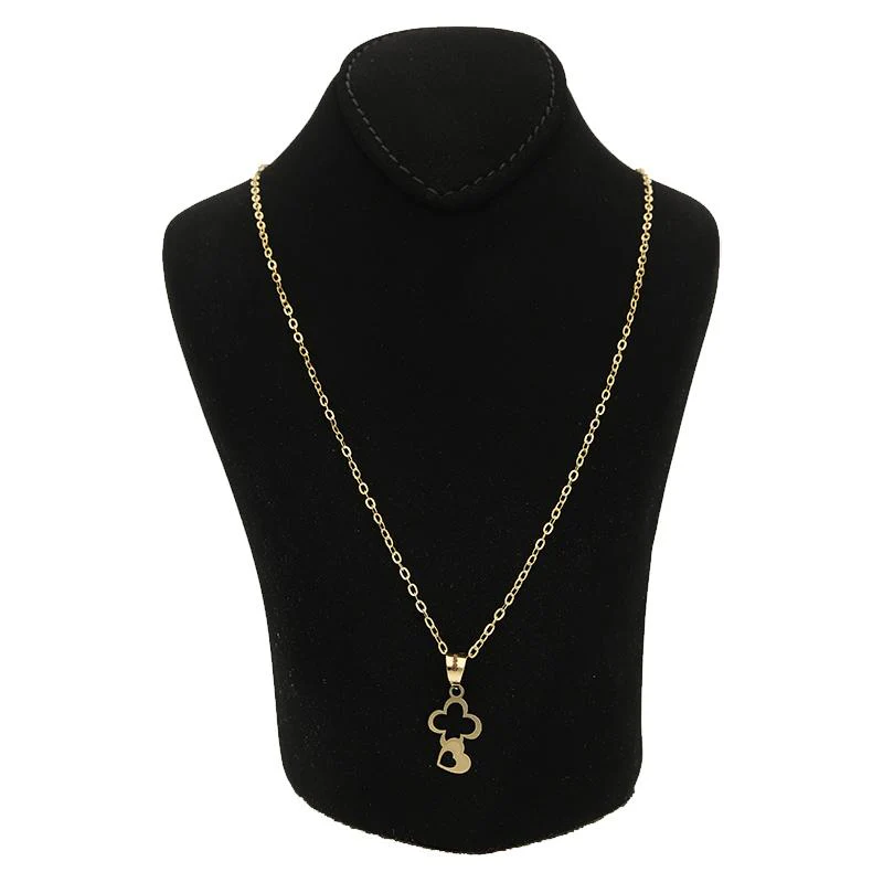 Gold Necklace (Chain with Heart Pendant) 18KT - FKJNKL18K2528 - Image 5