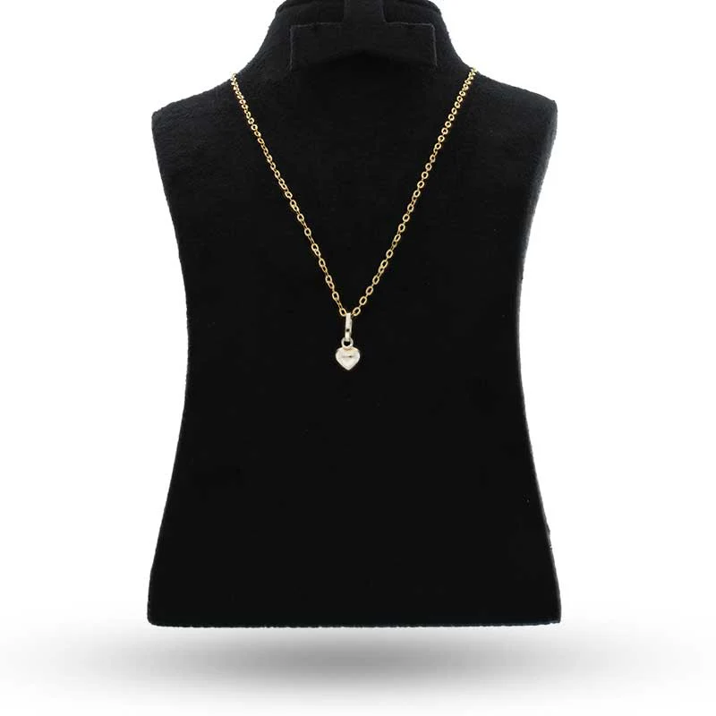 Gold Necklace (Chain with Heart Pendant) 18KT - FKJNKL18KU1050 - Image 3