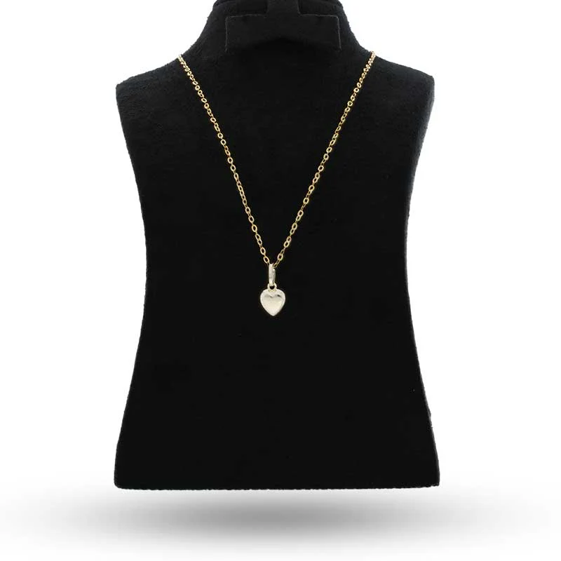 Gold Necklace (Chain with Heart Pendant) 18KT - FKJNKL18KU1051 - Image 3