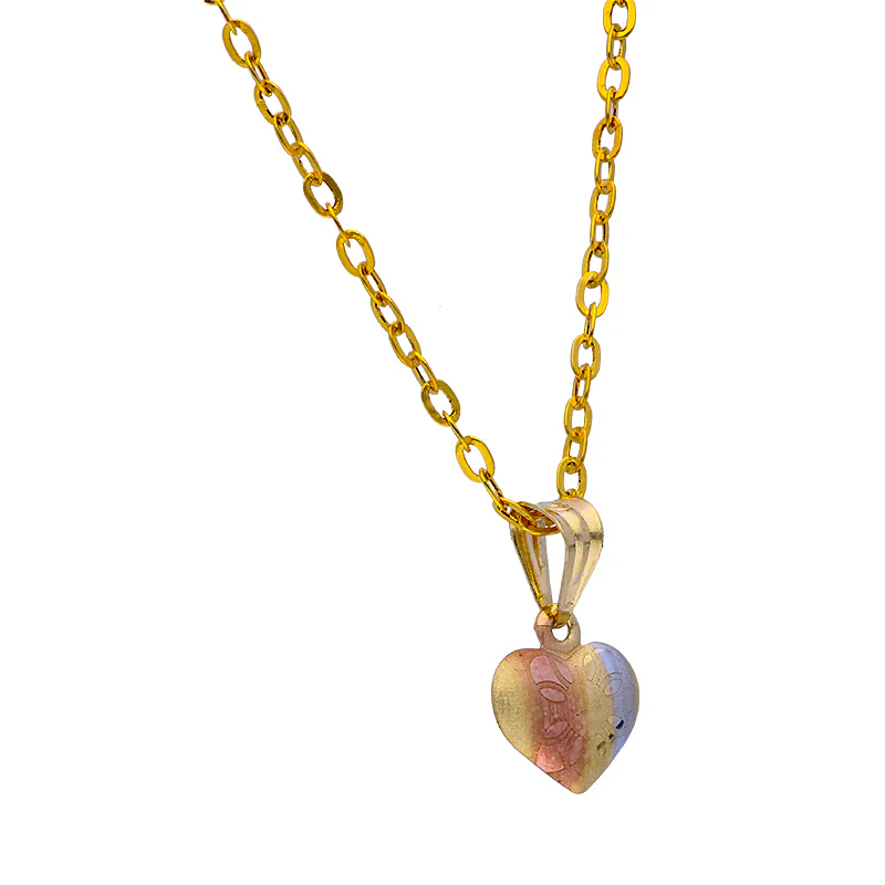 Gold Necklace (Chain with Heart Pendant) 18KT - FKJNKL18KU1057 - Image 2