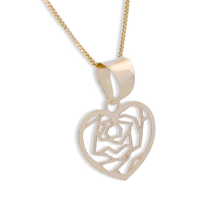 Gold Necklace (Chain with Heart Pendant) 18KT - FKJNKL18KU1067 - Image 2