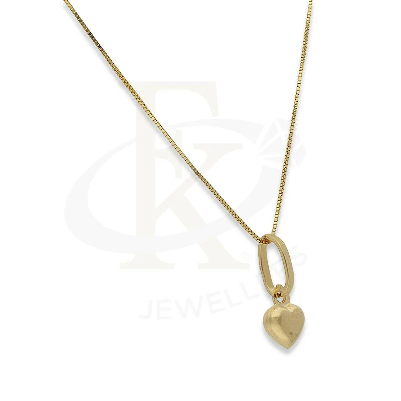 Gold Necklace (Chain with Heart Shaped Pendant) 18KT - FKJNKL18K2291 - Image 2