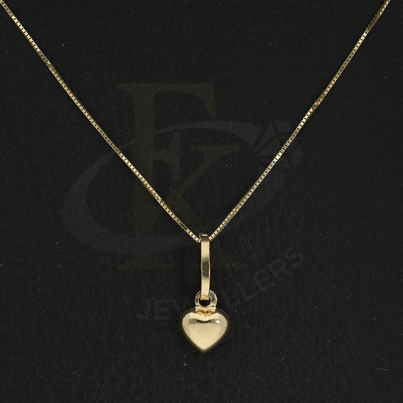 Gold Necklace (Chain with Heart Shaped Pendant) 18KT - FKJNKL18K2291 - Image 3