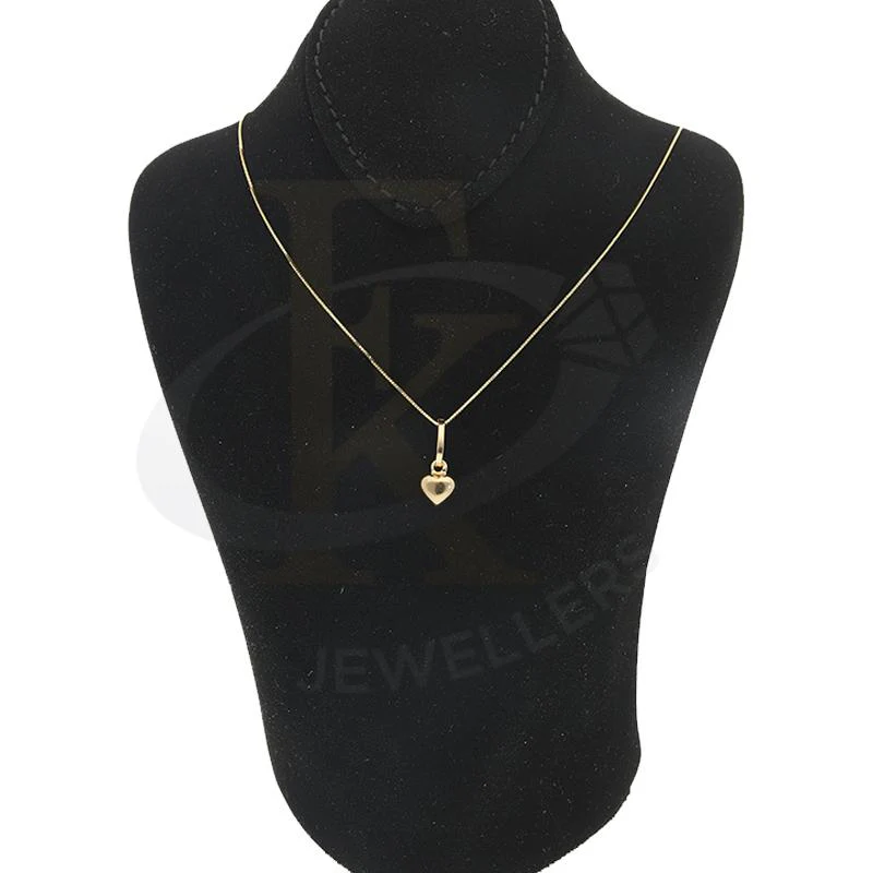 Gold Necklace (Chain with Heart Shaped Pendant) 18KT - FKJNKL18K2291 - Image 4