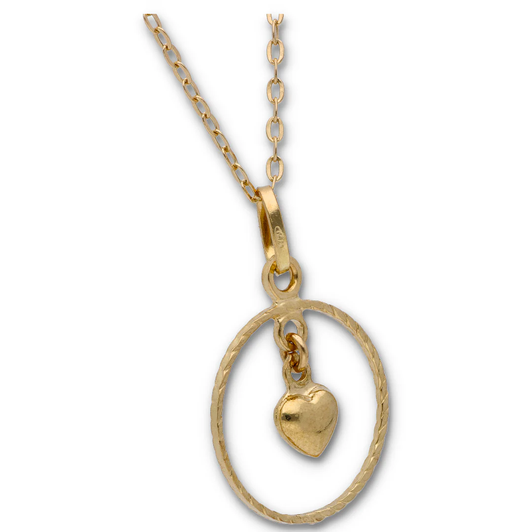 Gold Necklace (Chain with Heart Shaped Pendant) 18KT  - FKJNKL18KU6116 - Image 4