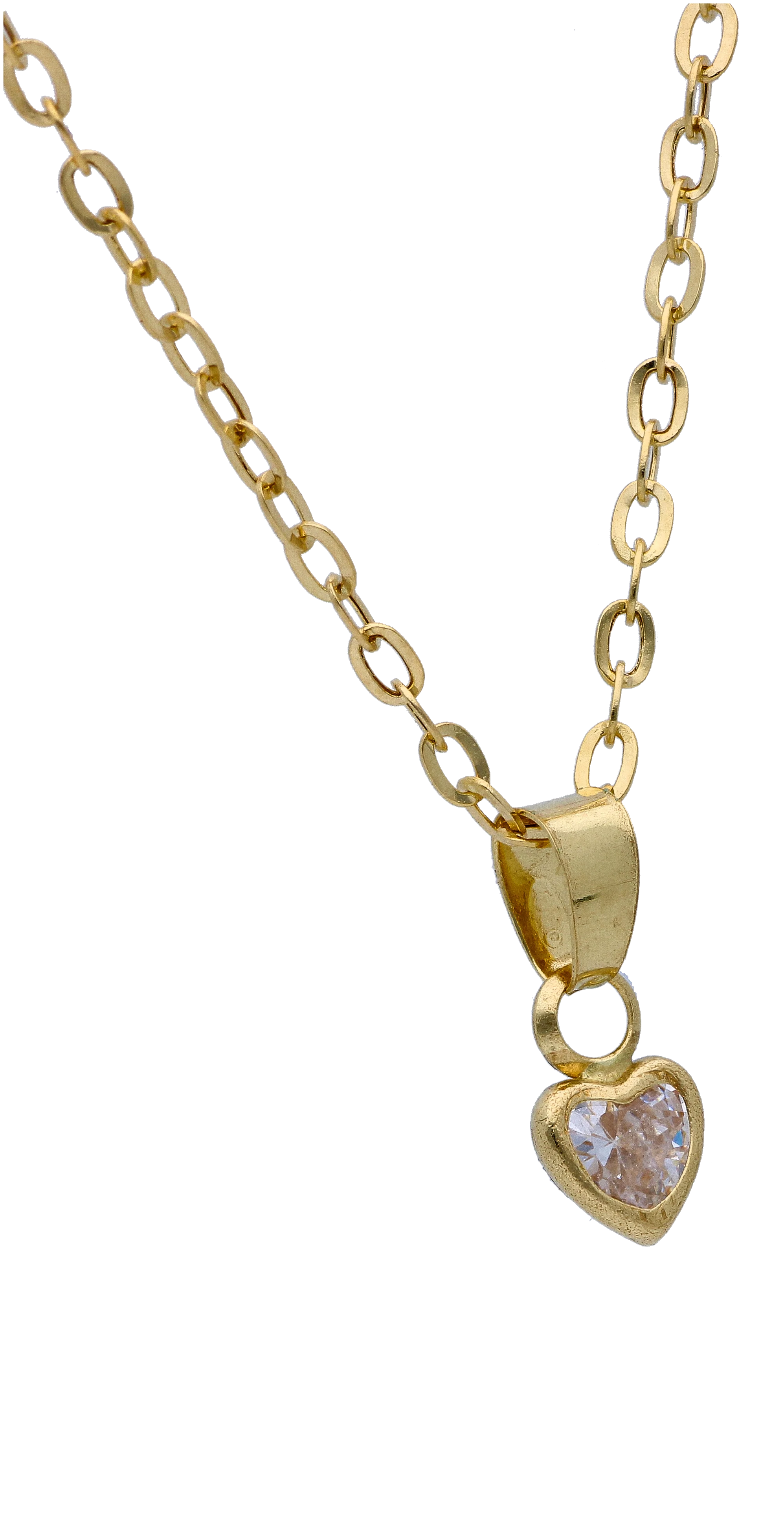 Gold Necklace (Chain with Heart Shaped Pendant) 18KT - FKJNKL18KU6303 - Image 2