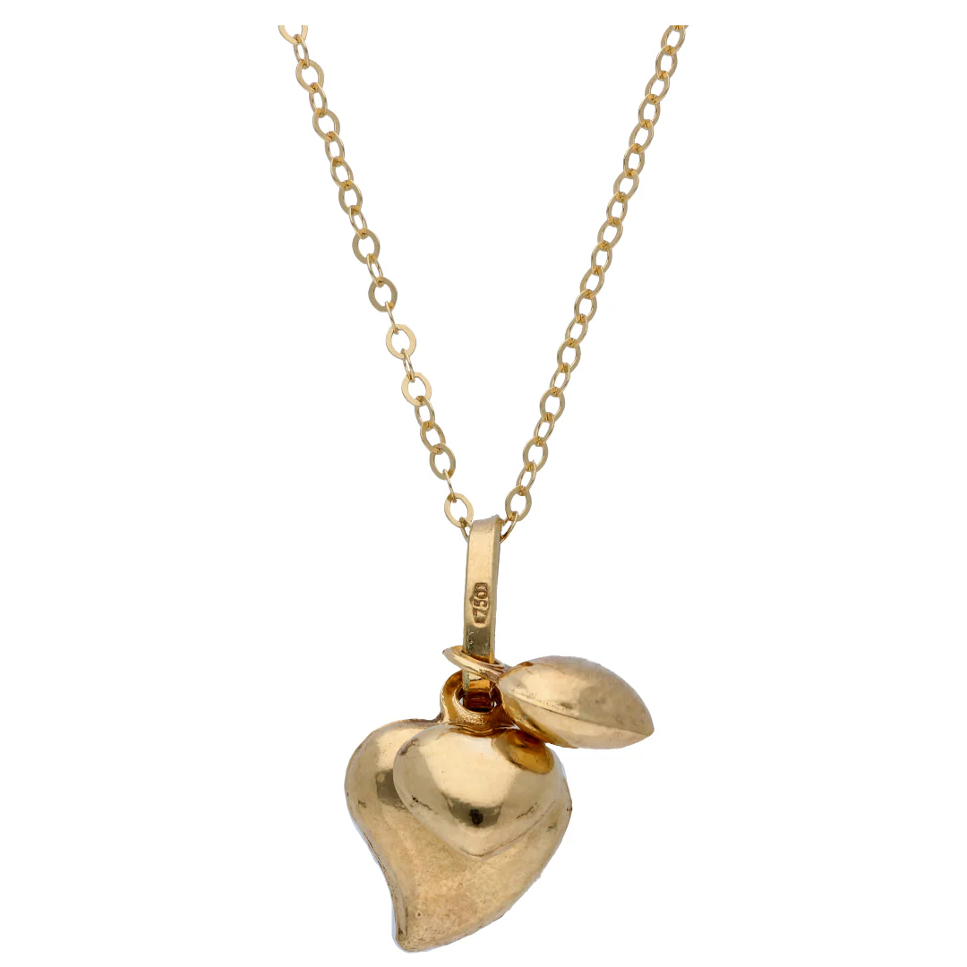 Gold Necklace (Chain with Heart Shaped Pendant) 18KT - FKJNKL18KU6535 - Image 2