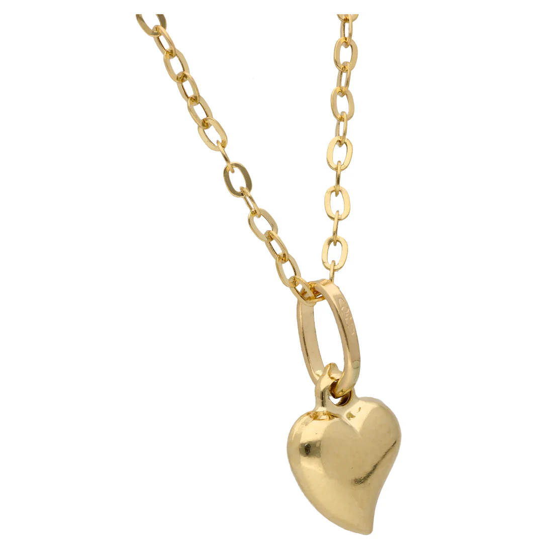 Gold Necklace (Chain with Heart Shaped Pendant) 18KT - FKJNKL18KU6607 - Image 3