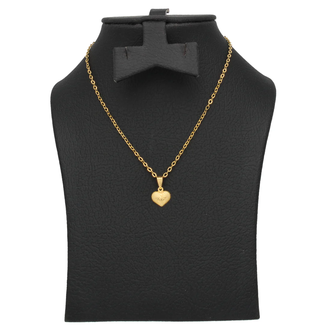 Gold Necklace (Chain with Heart Shaped Pendant) 18KT - FKJNKL18KU6609