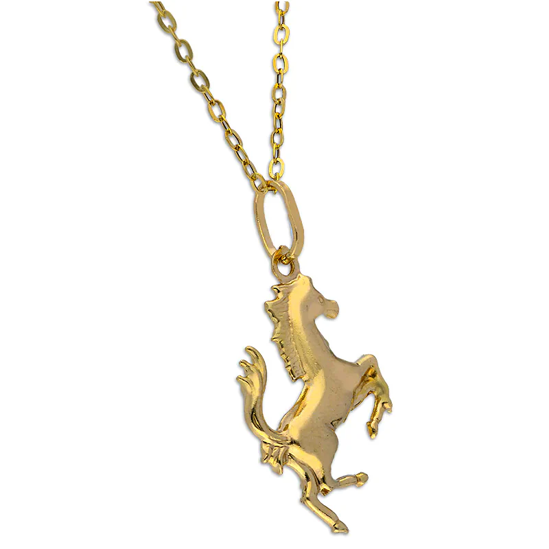 Gold Necklace (Chain with Horse Pendant) 18KT - FKJNKL18KU1099 - Image 2