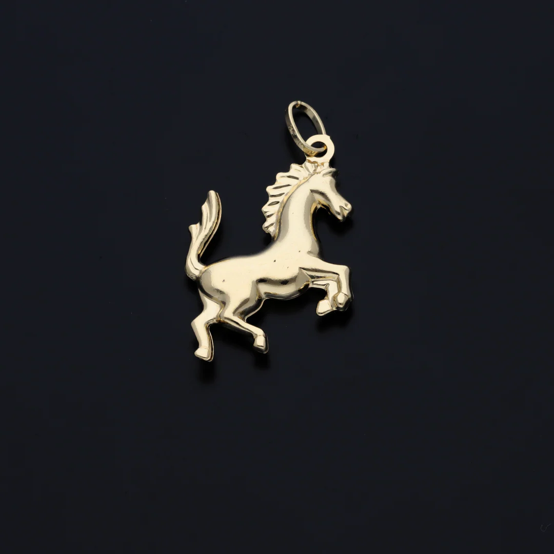 Gold Necklace (Chain with Horse Shaped Pendant) 18KT - FKJNKL18KU6145 - Image 2