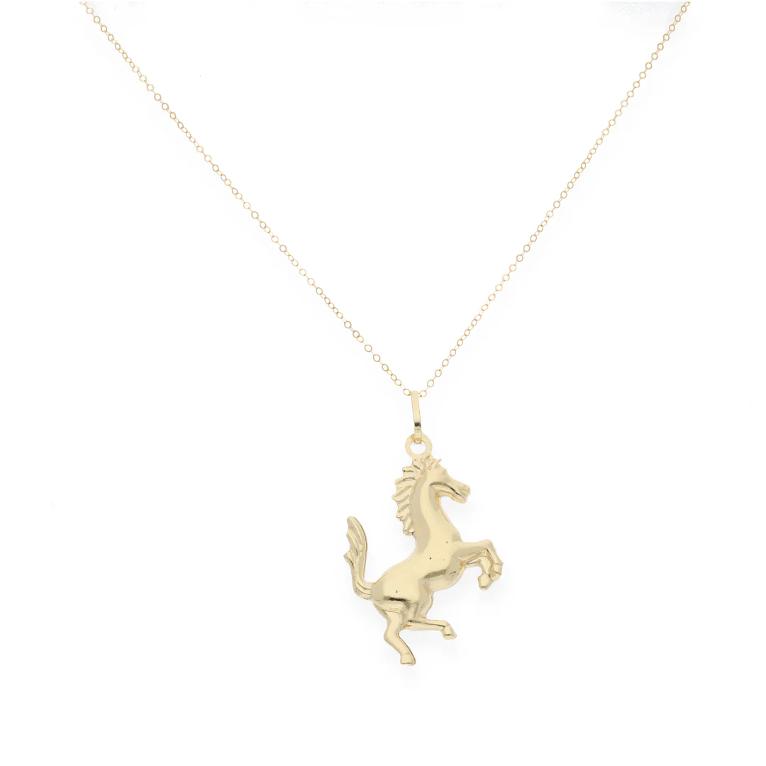 Gold Necklace (Chain with Horse Shaped Pendant) 18KT - FKJNKL18KU6145 - Image 3